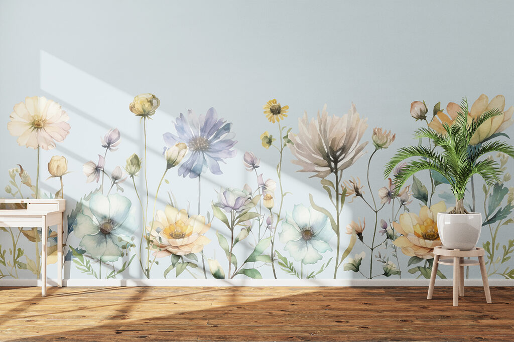 A watercolor painting of flowers A watercolor painting of flowers