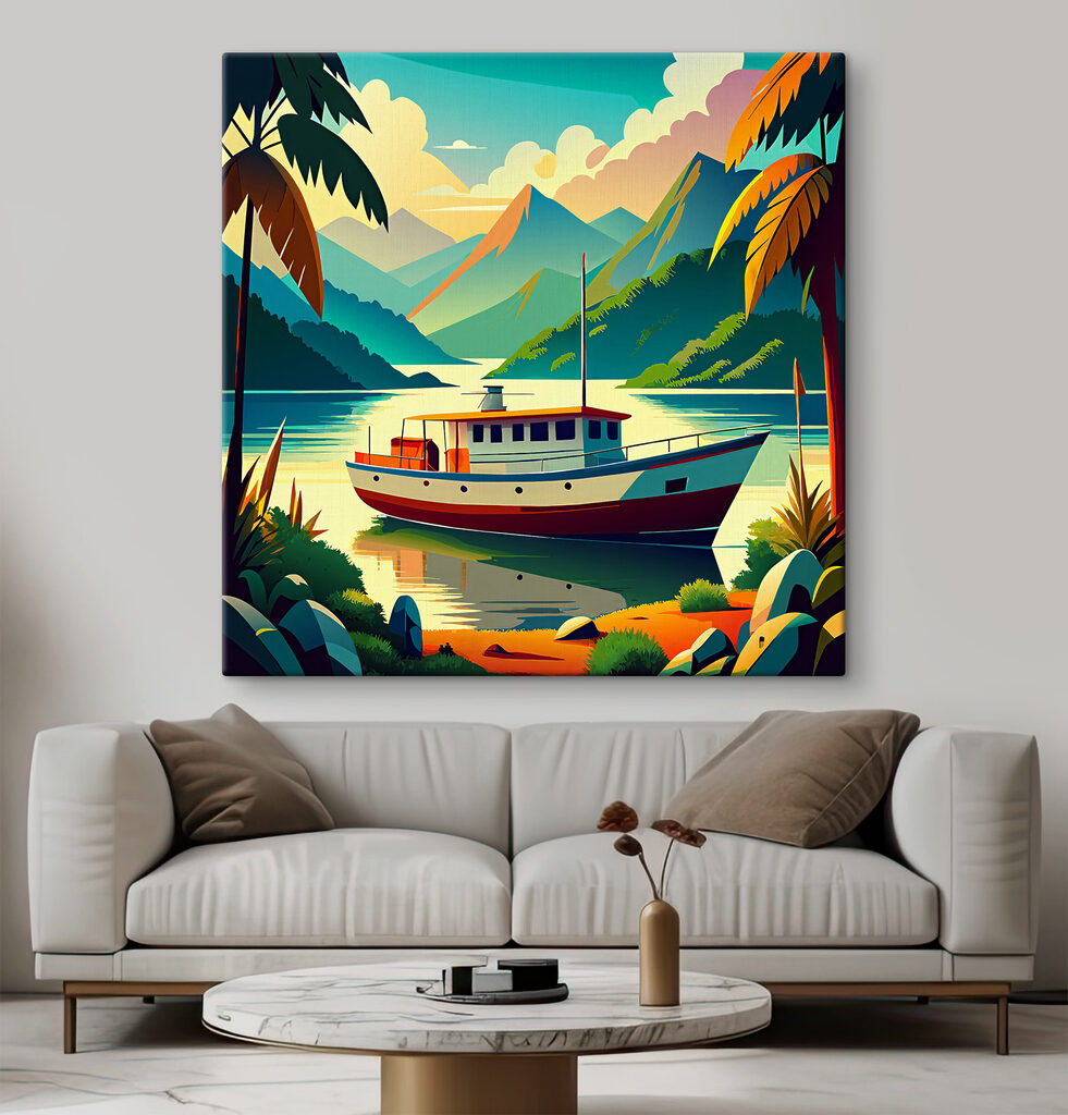A boat on the water A boat on the water