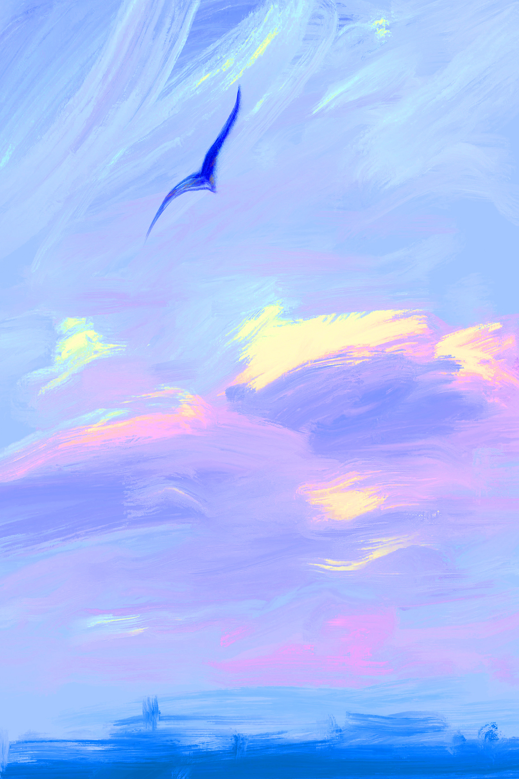 A bird flying in the sky A bird flying in the sky