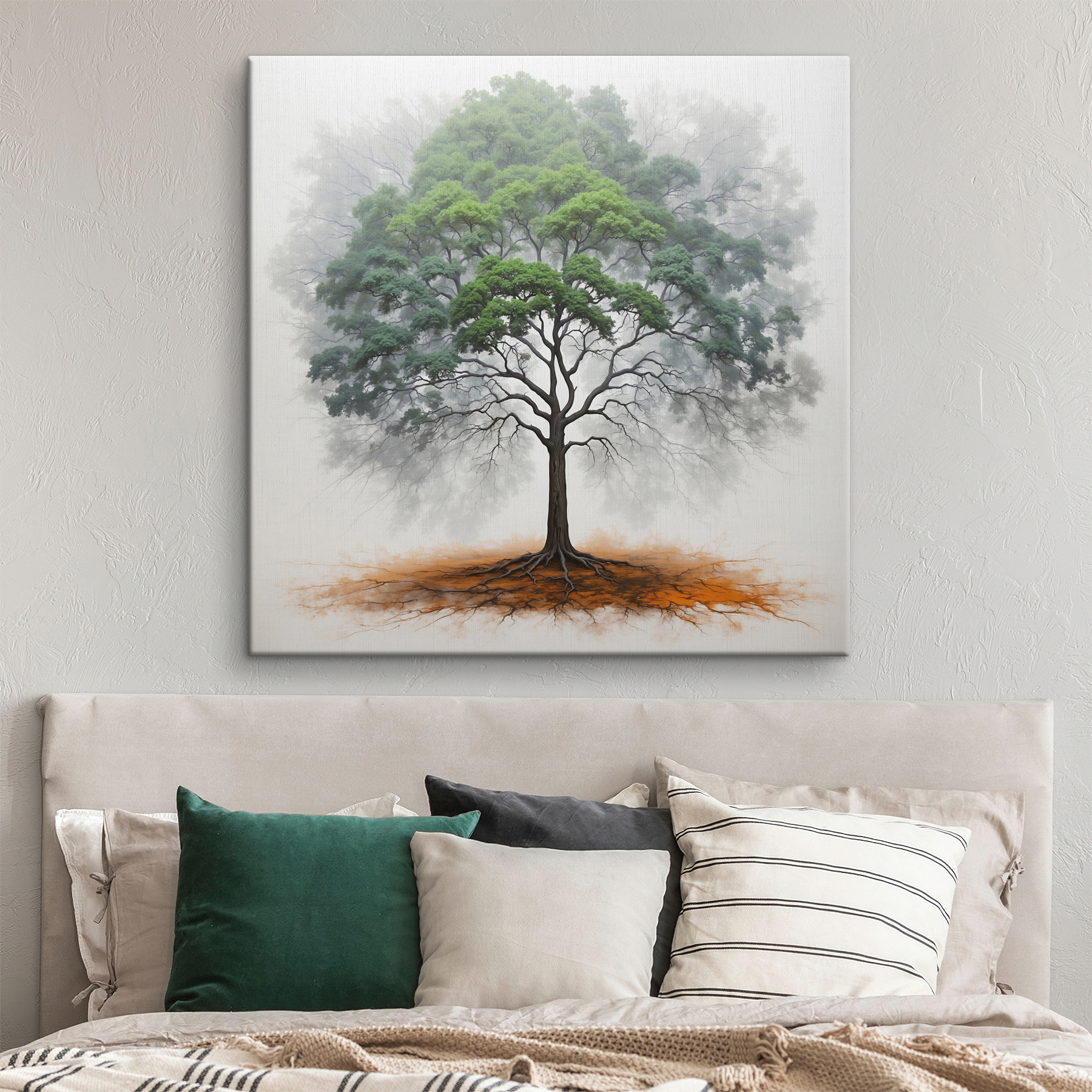 A tree with a large root system A tree with a large root system