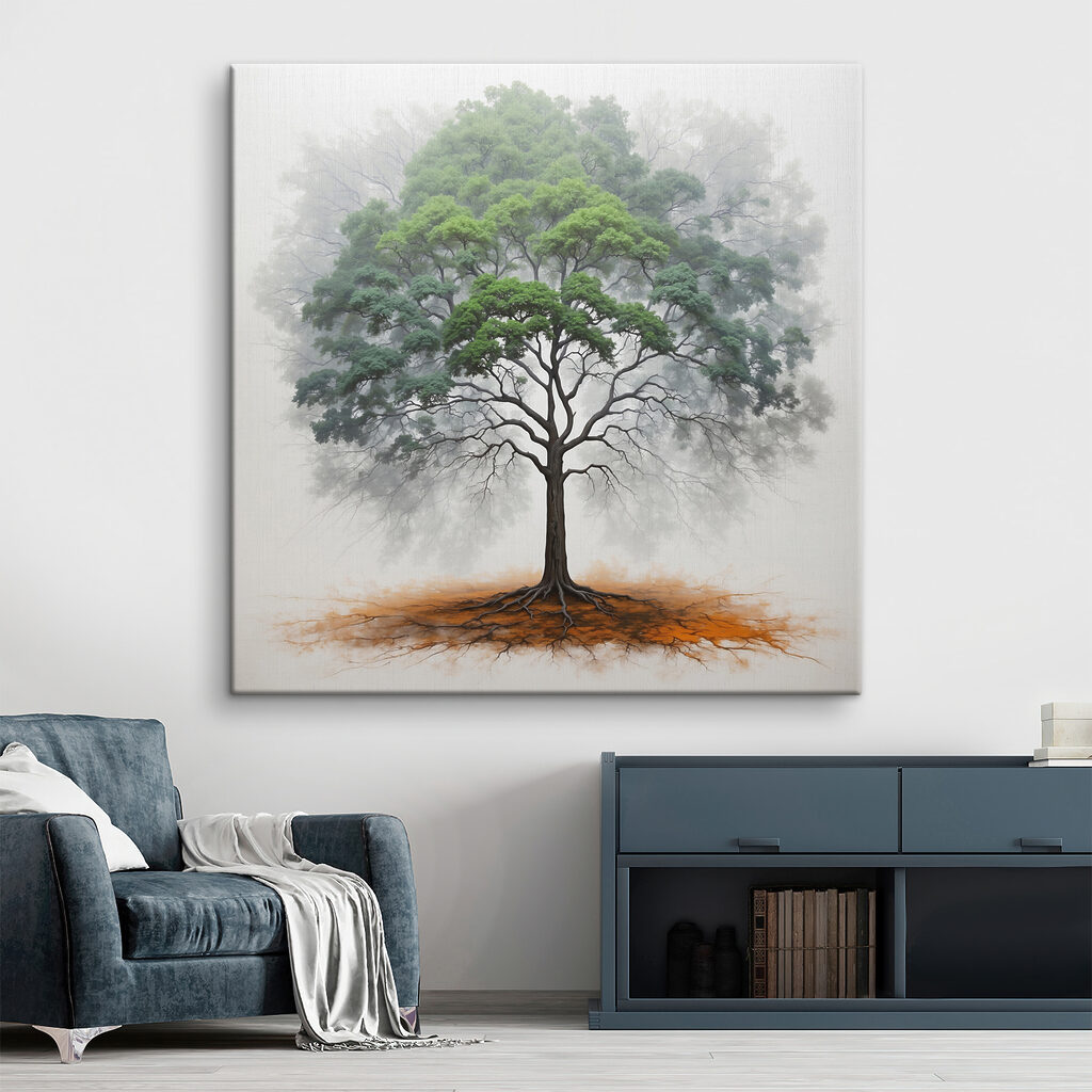 A tree with a large root system A tree with a large root system