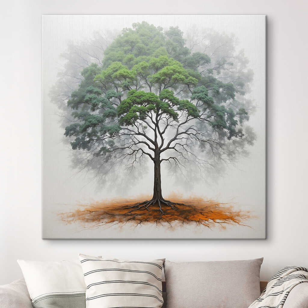A tree with a large root system A tree with a large root system