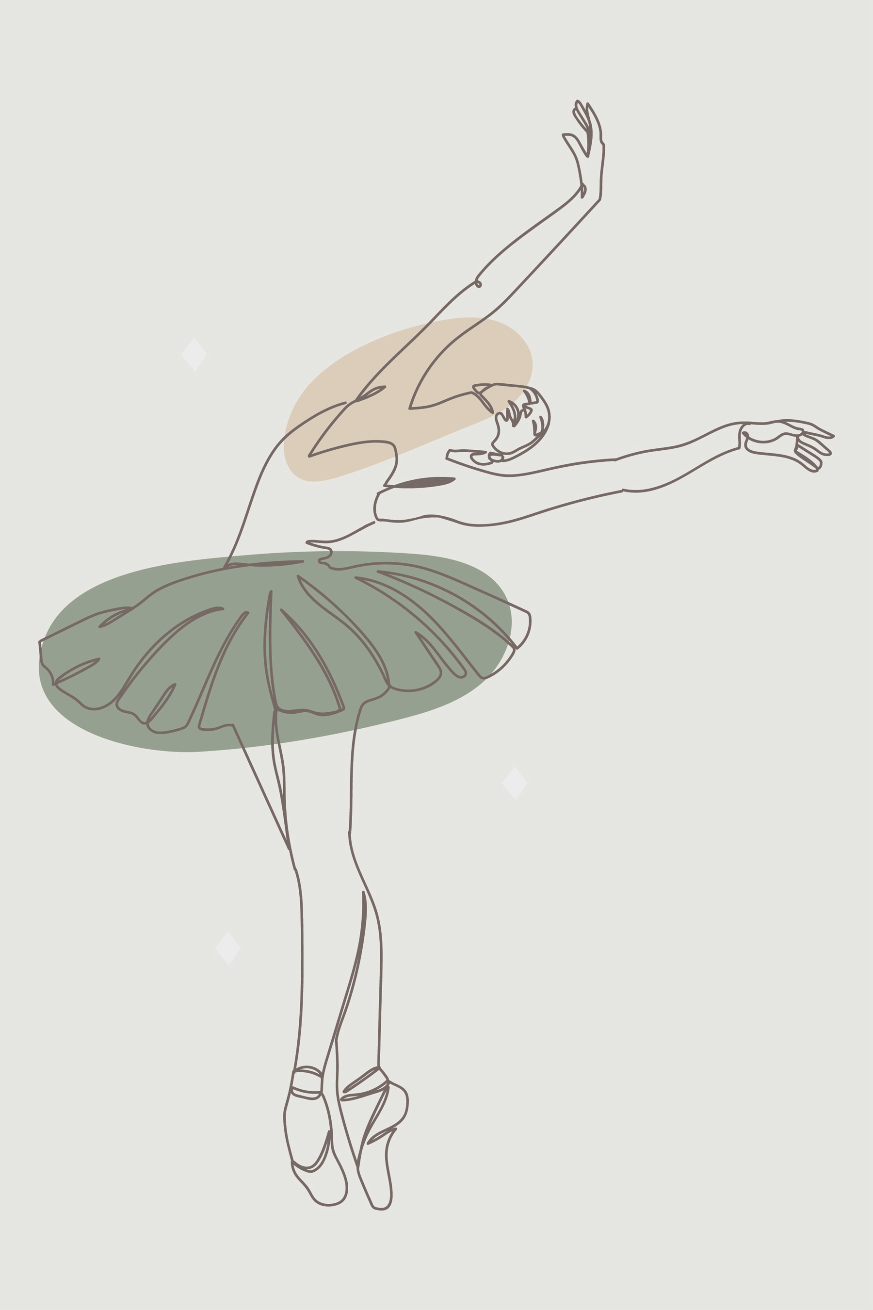 A drawing of a ballerina A drawing of a ballerina
