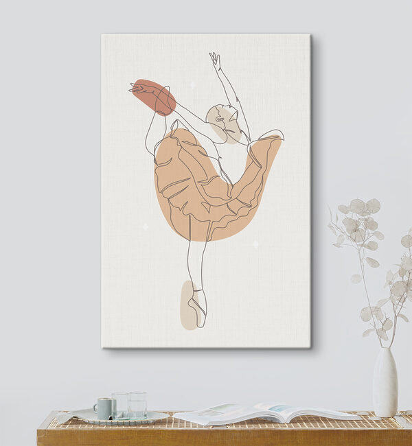 A drawing of a woman dancing