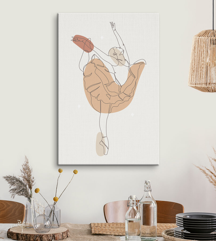 A drawing of a woman dancing