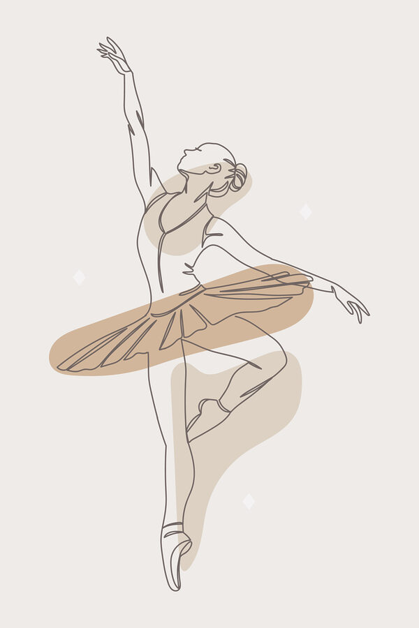 A drawing of a woman dancing A drawing of a woman dancing