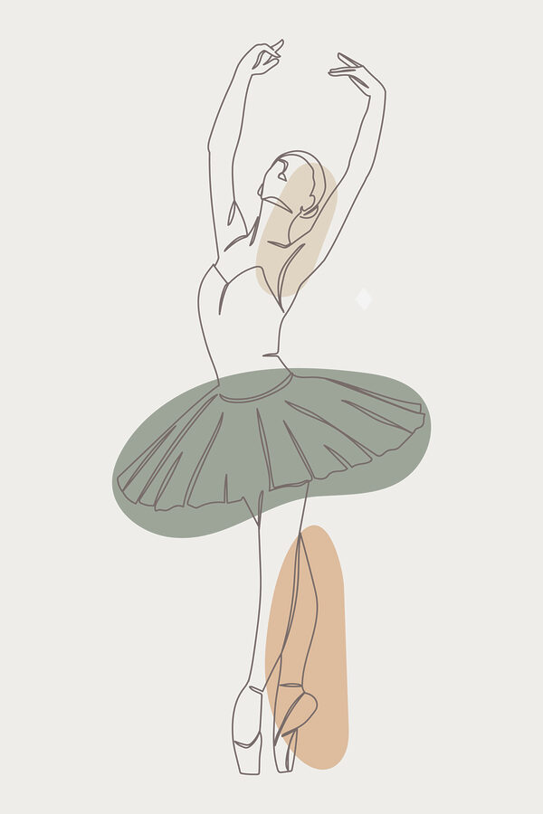A drawing of a woman in a tutu A drawing of a woman in a tutu