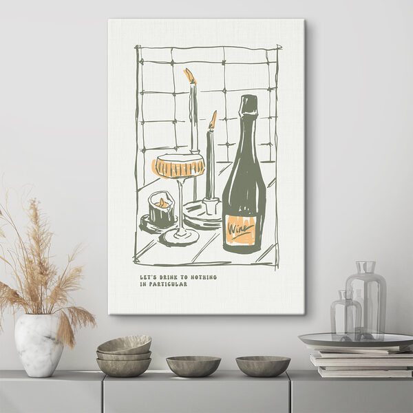 Cuadros Un dibujo de una botella de vino y unas copas (SKU: s38080) Cuadros Cuadros Un dibujo de una botella de vino y unas copas (SKU: s38080)