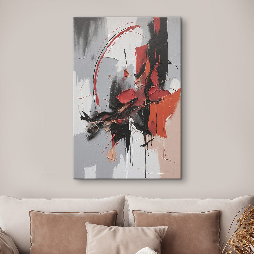 A painting of a person with different colors A painting of a person with different colors