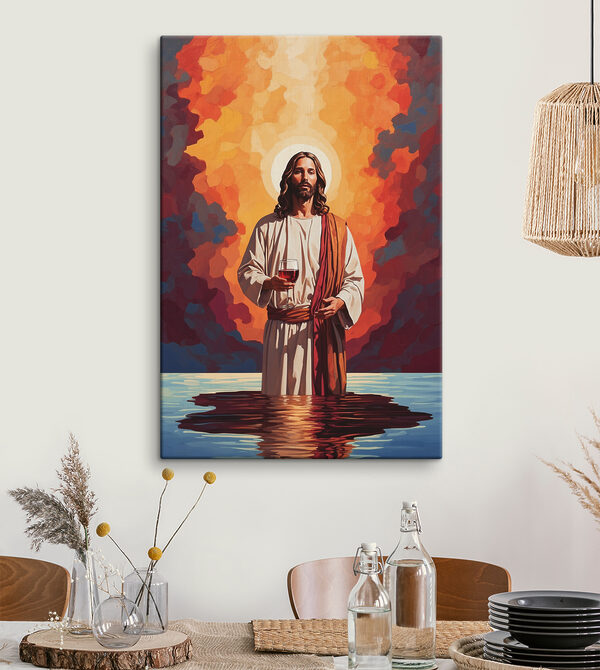 A painting of a man holding a glass of wine A painting of a man holding a glass of wine