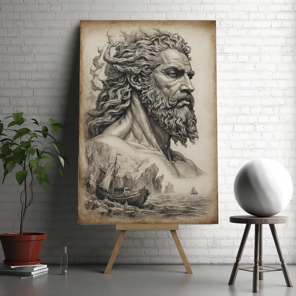 Cuadros Un dibujo de un hombre con barba (SKU: s38128) Cuadros Cuadros Un dibujo de un hombre con barba (SKU: s38128)