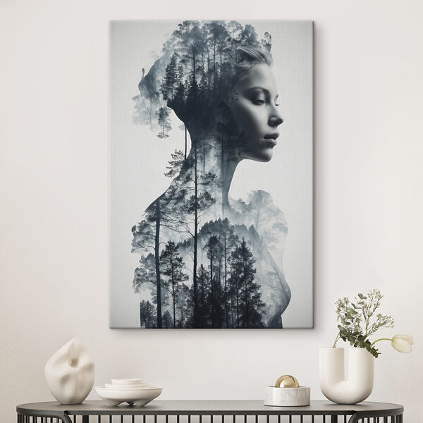 Cuadros El rostro de una mujer y un árbol (SKU: s38130) Cuadros Cuadros El rostro de una mujer y un árbol (SKU: s38130)