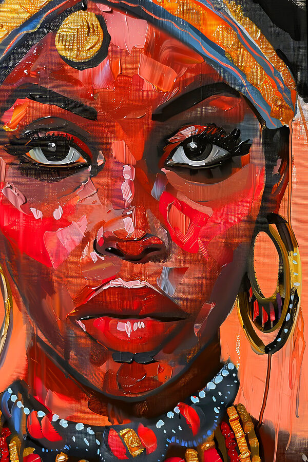 A painting of a woman A painting of a woman