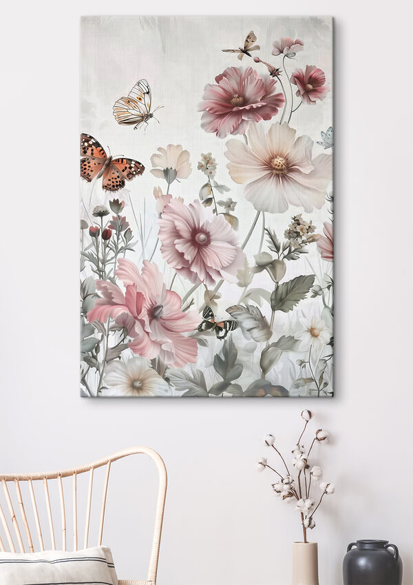 A close up of flowers and butterflies A close up of flowers and butterflies