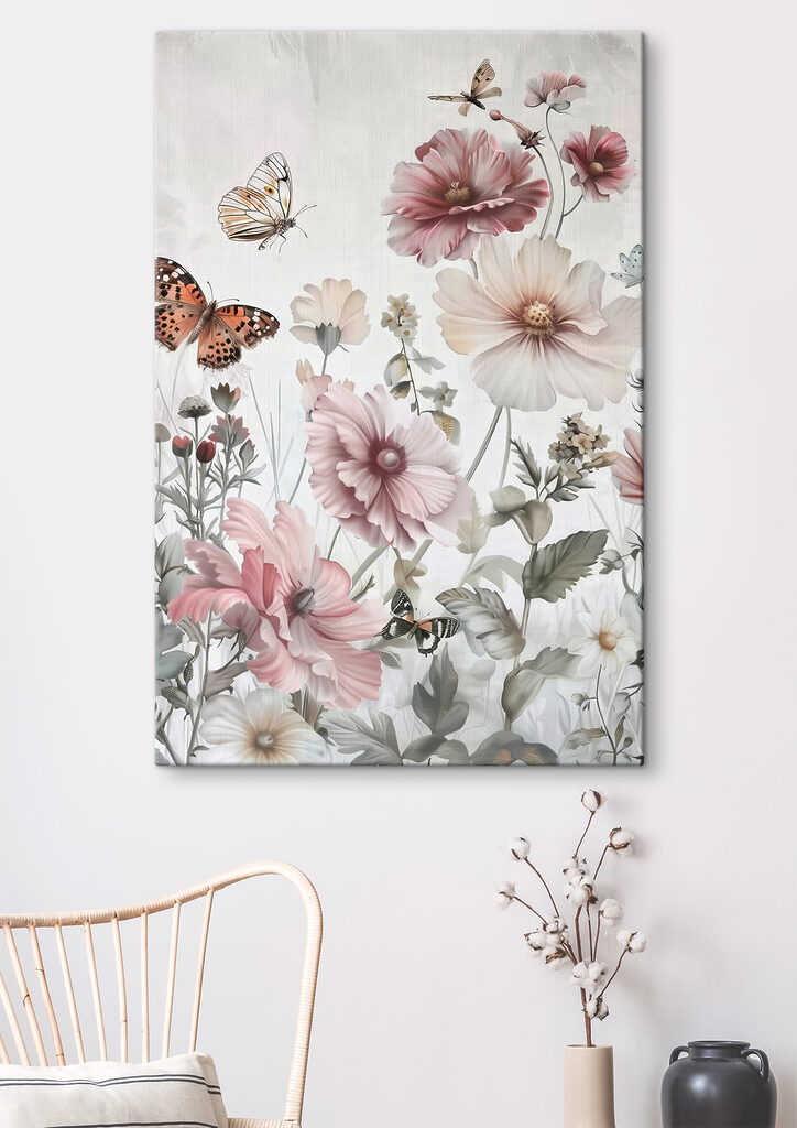 A close up of flowers and butterflies A close up of flowers and butterflies