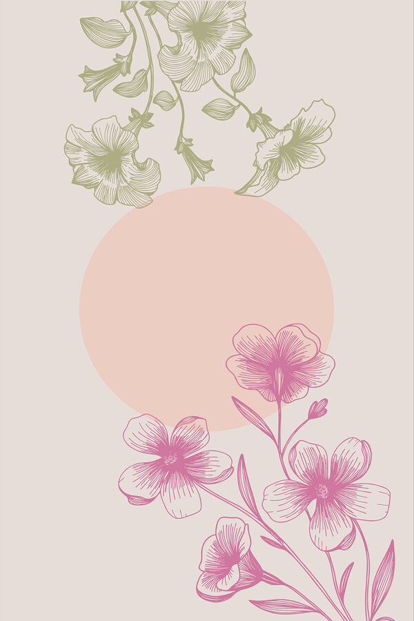 A pink and green flowers A pink and green flowers