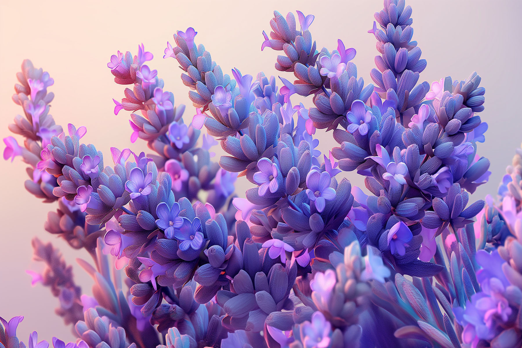 A close up of purple flowers