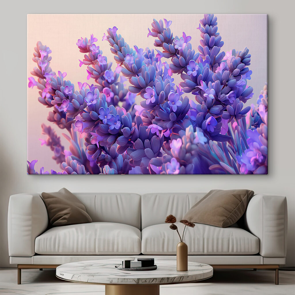 A close up of purple flowers