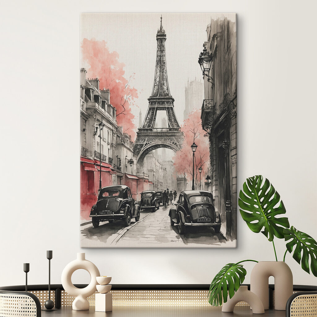 A street with cars and a tower A street with cars and a tower