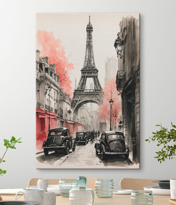 A street with cars and a tower A street with cars and a tower