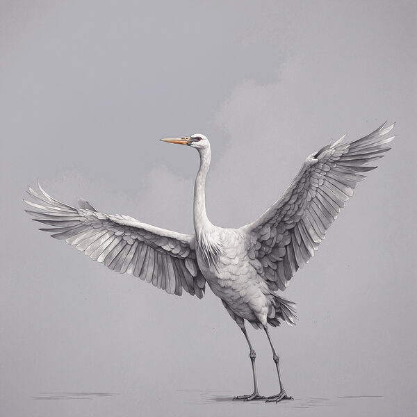 A bird with wings spread A bird with wings spread