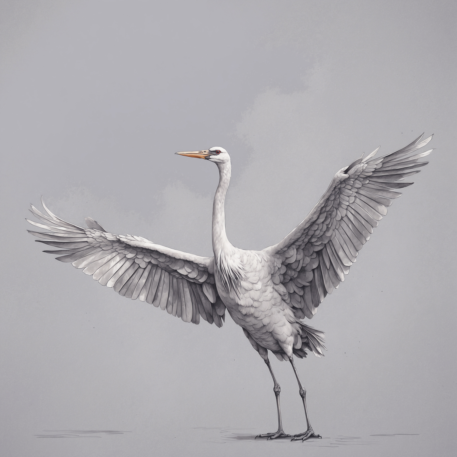 A bird with wings spread A bird with wings spread