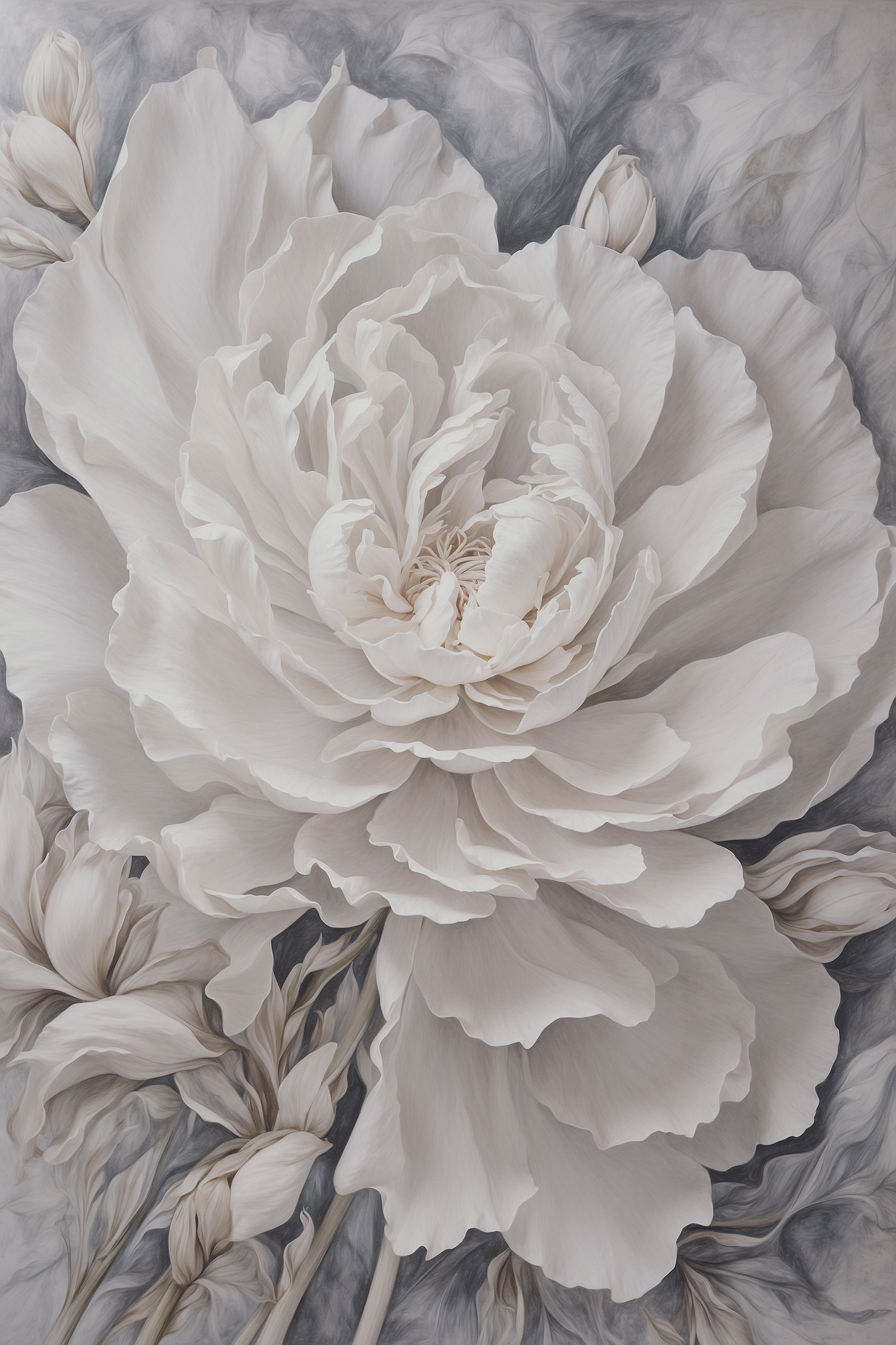 A close up of a flower