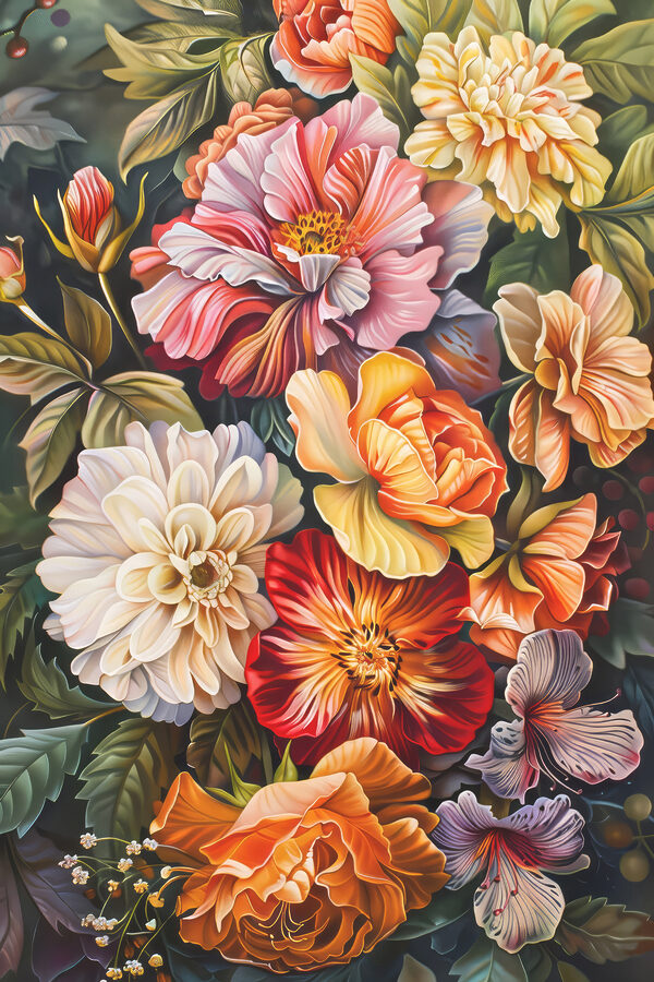 A close up of flowers