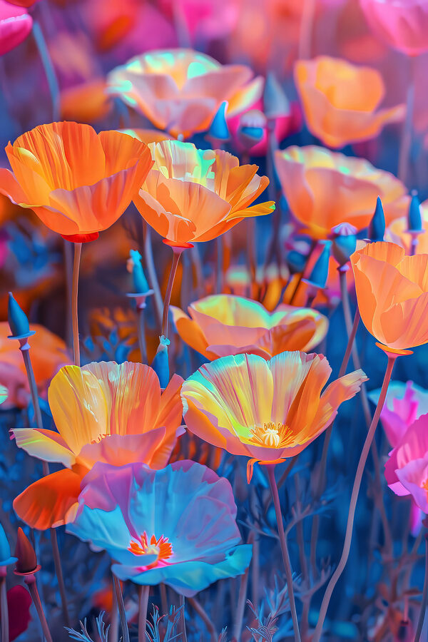 A group of colorful flowers A group of colorful flowers