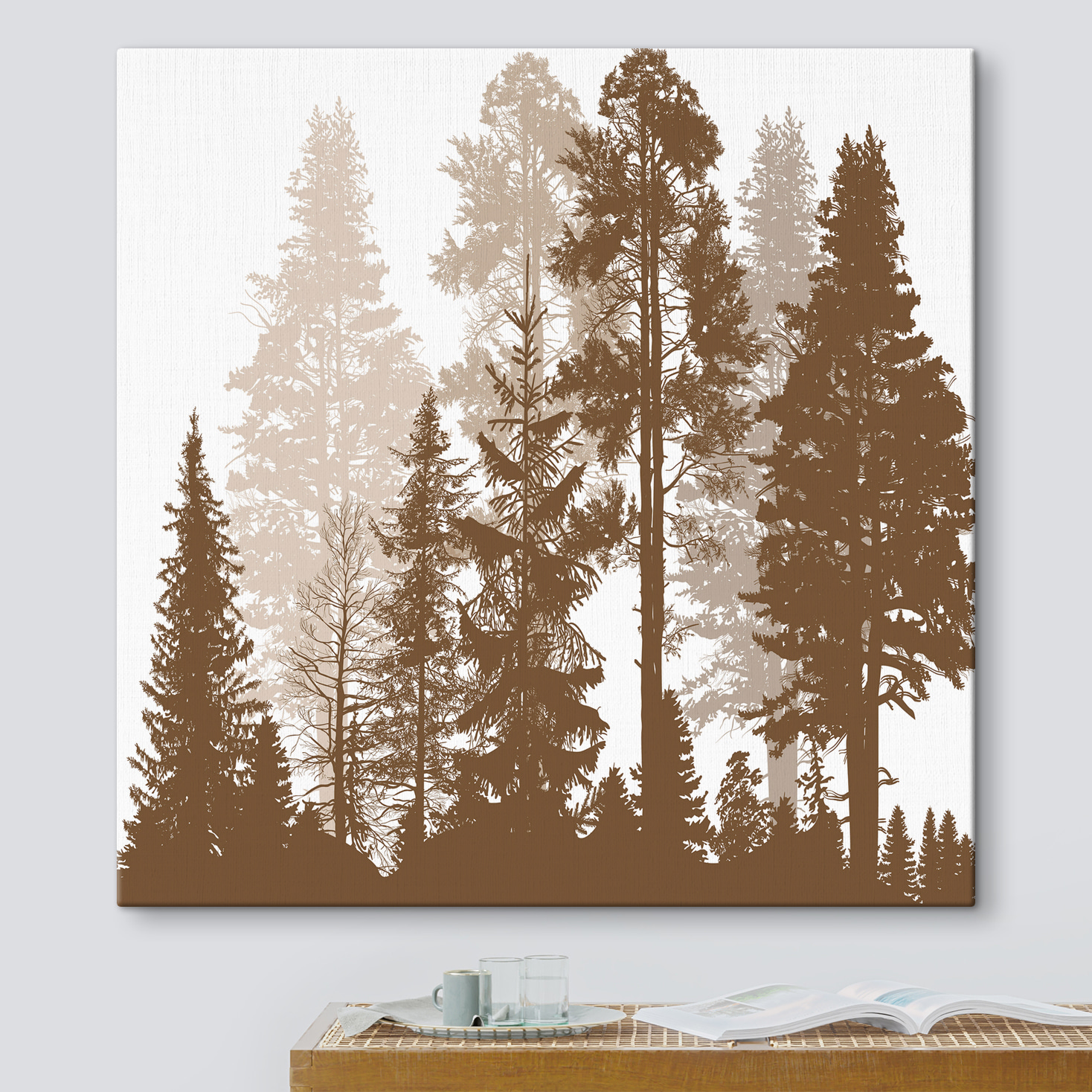 A group of trees in a forest