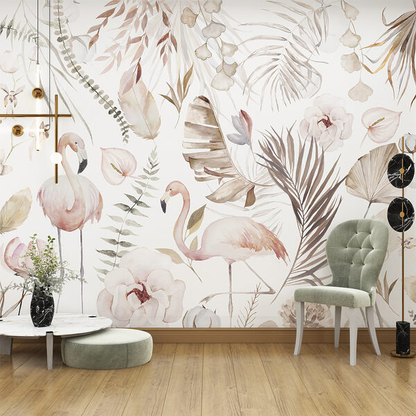 w00507pig6ms 600x600 - Una acuarela de flamencos y flores - tegory