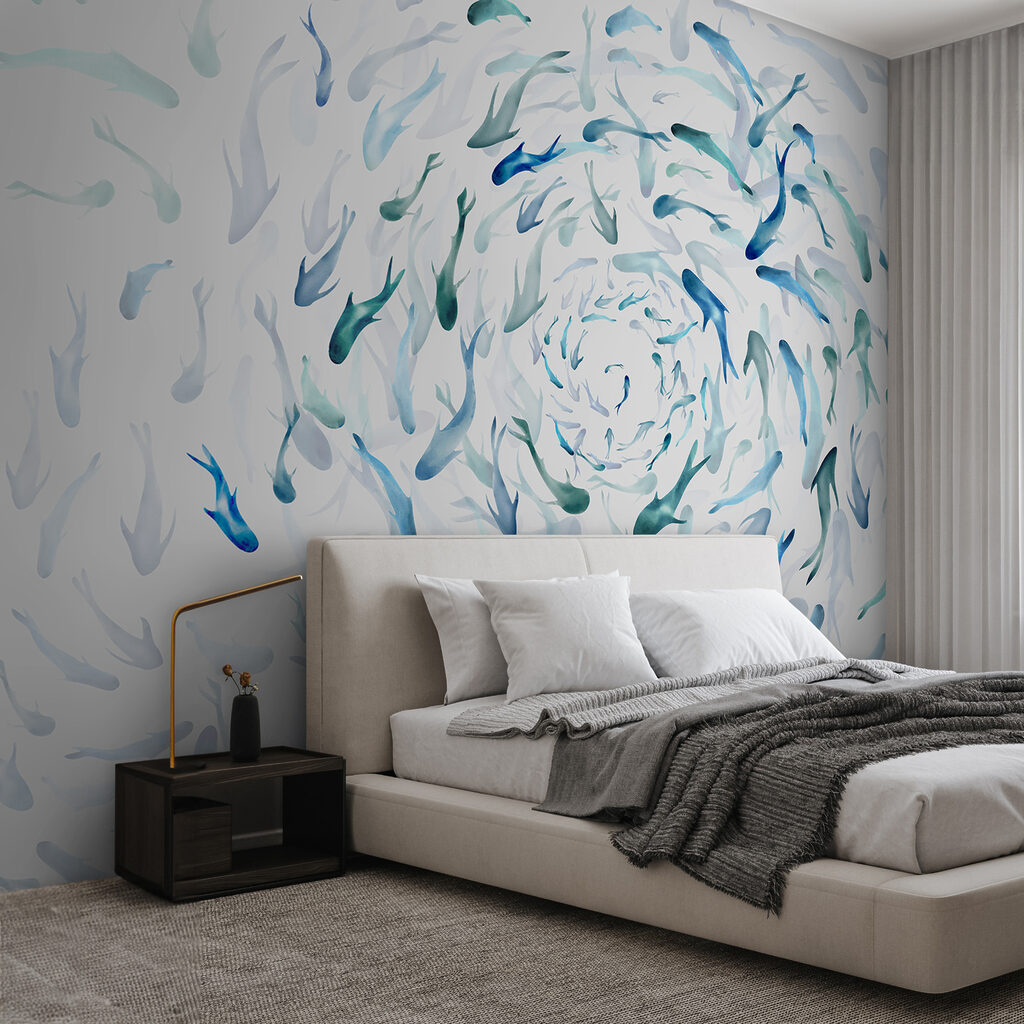 Un grupo de peces nadando en espiral w00510pib1ms 1024x1024 - Un grupo de peces nadando en espiral - tegory