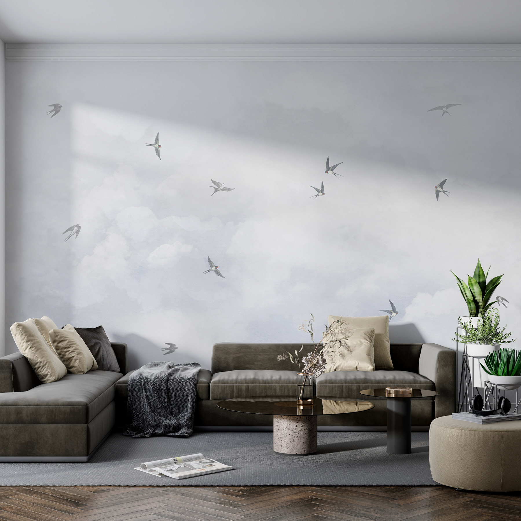 w00526pig34ms - Un grupo de pájaros volando en el cielo - tegory