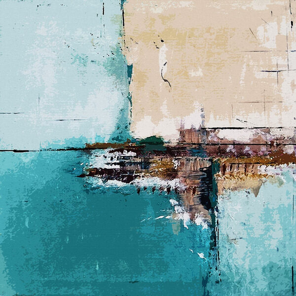 s01169p 600x600 - Un cuadro que representa una pared azul y blanca - tegory