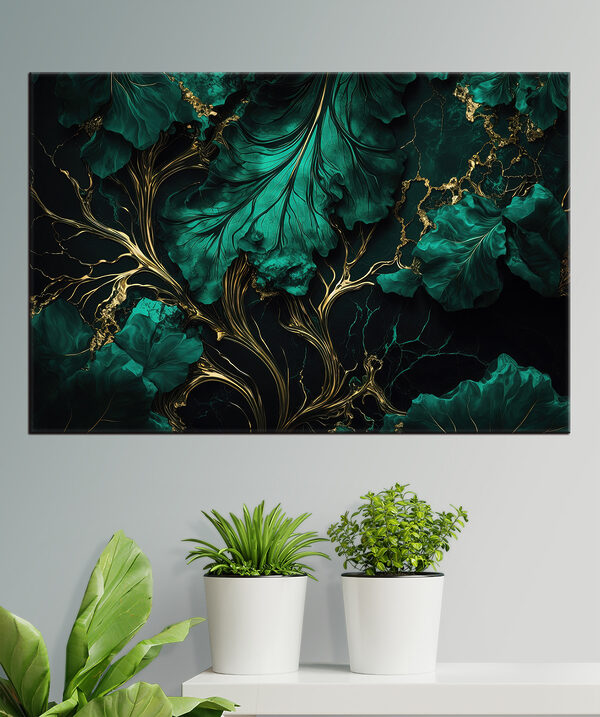 s34486piz145 600x717 - Elegantes hojas de color verde azulado con vetas metalizadas - tegory