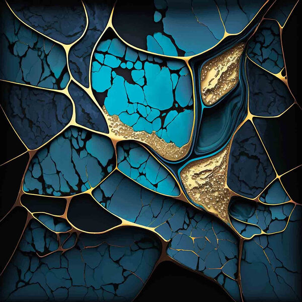 s35415p 600x600 - Elegancia abstracta en turquesa y bronce - tegory