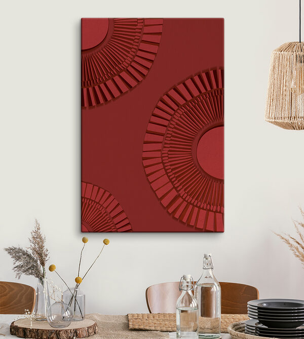Cuadros Un diseño circular rojo sobre fondo rojo (SKU: s38110) Cuadros Cuadros Un diseño circular rojo sobre fondo rojo (SKU: s38110)