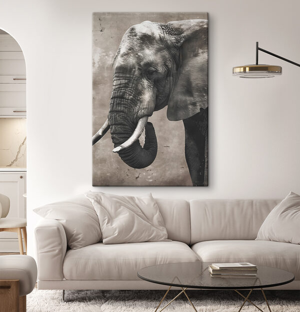 Cuadros Cuadros Un elefante con colmillos (SKU: s38291)