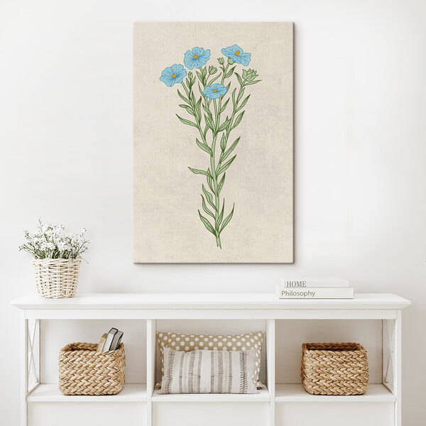 Cuadros Un dibujo de una planta con flores azules (SKU: s38235) Cuadros Cuadros Un dibujo de una planta con flores azules (SKU: s38235)