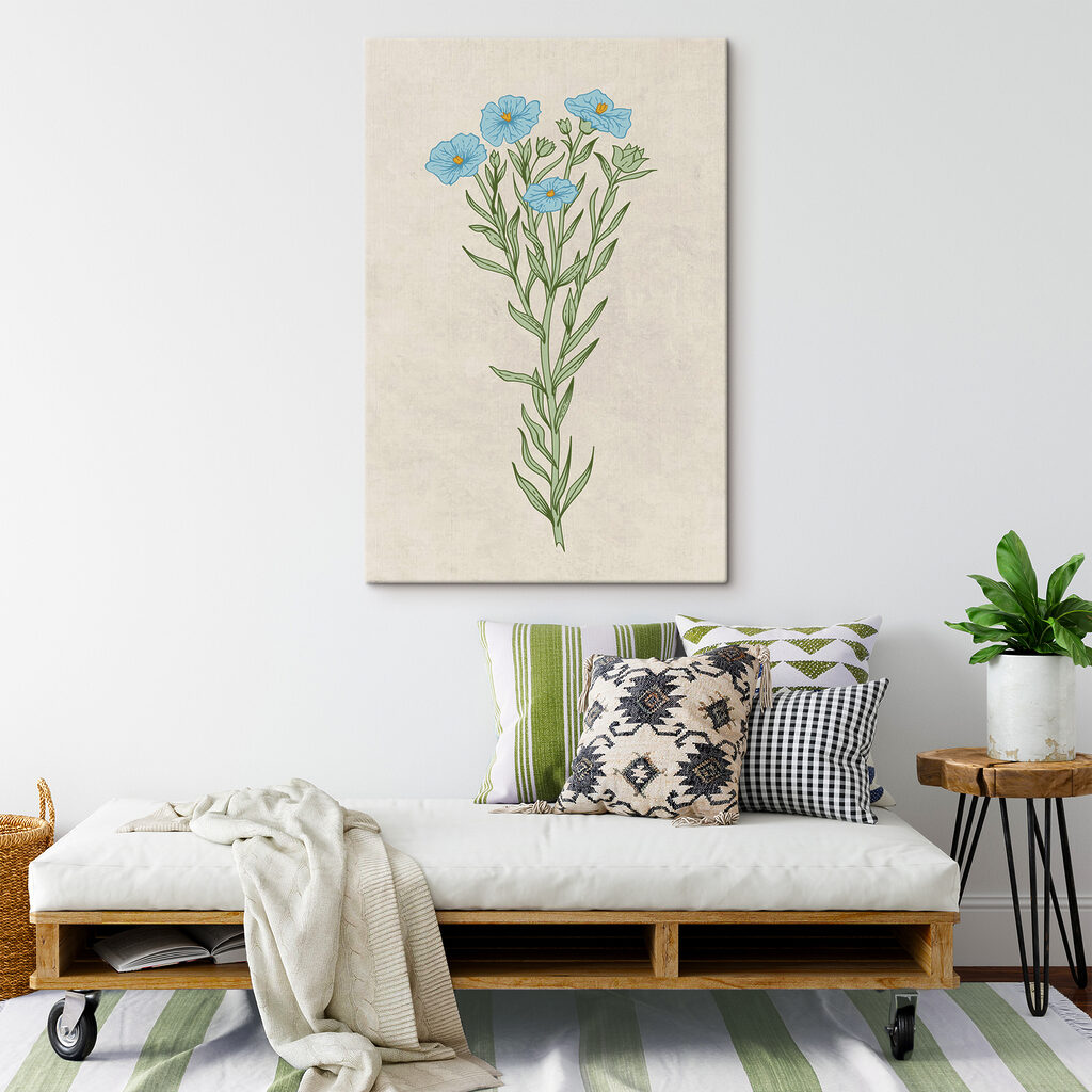 Un dibujo de una planta con flores azules s38235pig308 1024x1024 - Un dibujo de una planta con flores azules - tegory
