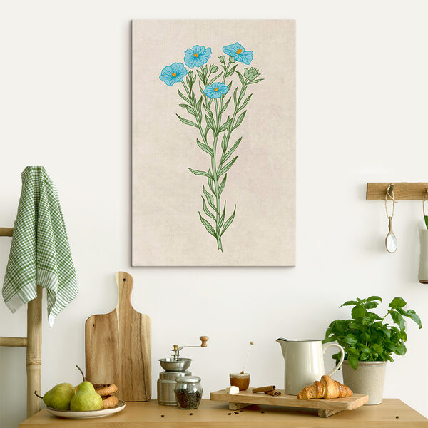 Un dibujo de una planta con flores azules s38235pik301 600x600 - Un dibujo de una planta con flores azules - tegory