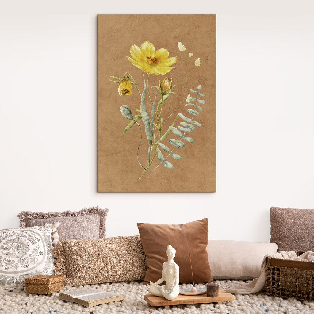 Canvas print A painting of flowers and leaves s38238pib302 1024x1024 - Canvas print A painting of flowers and leaves - tegory