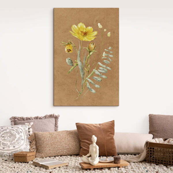 Canvas print A painting of flowers and leaves s38238pib302 600x600 - Canvas print A painting of flowers and leaves - tegory