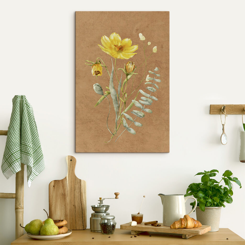 Canvas print A painting of flowers and leaves s38238pik301 1024x1024 - Canvas print A painting of flowers and leaves - tegory