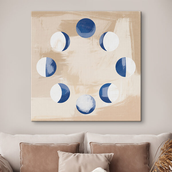 Cuadros Un círculo azul y blanco con círculos blancos (SKU: s38277) Cuadros Cuadros Un círculo azul y blanco con círculos blancos (SKU: s38277)