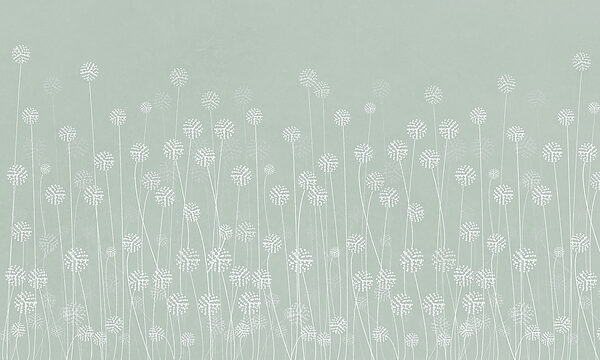 Flores blancas sobre fondo verde Flores blancas sobre fondo verde