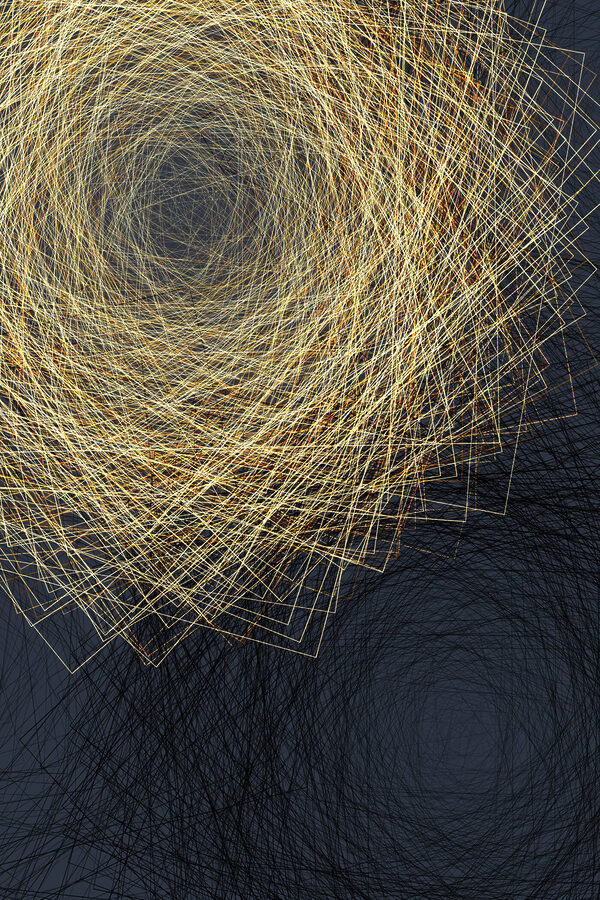 A yellow lines in a circle A yellow lines in a circle