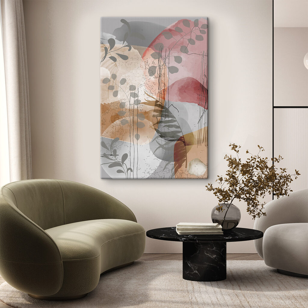 A painting of plants and flowers