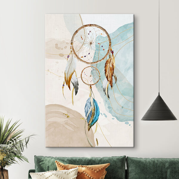 Cuadros Cuadros Un atrapasueños con plumas (SKU: s38330)