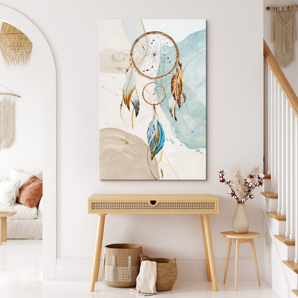 A dream catcher with feathers A dream catcher with feathers